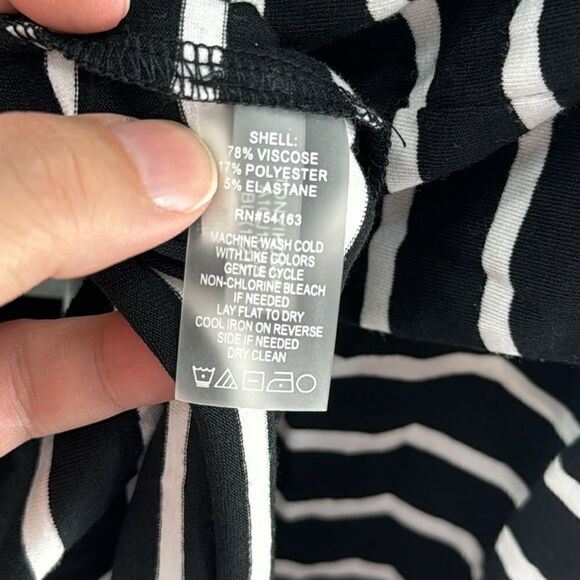 Tommy Hilfiger Boat Neck Twist Front Strip Dress- Black/White- Size M- NWT - Picture 6 of 7